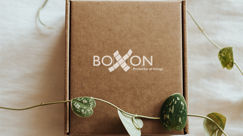 Box with Boxon logo white